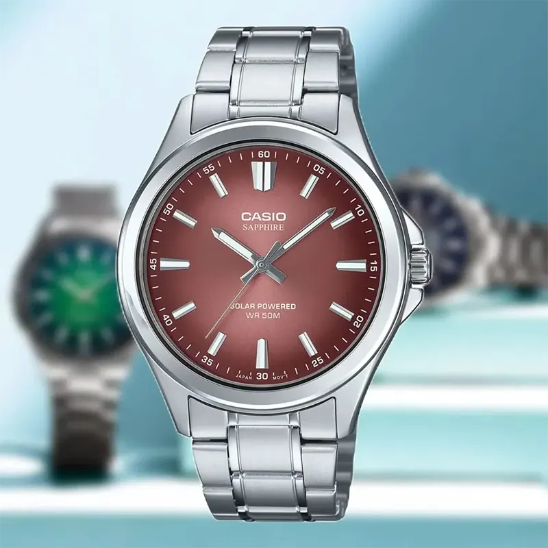 Casio Enticer Japan Solar Brown Dial Men's Watch- MTS-RS100D-5A